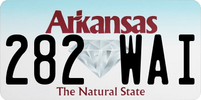AR license plate 282WAI