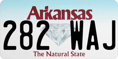 AR license plate 282WAJ
