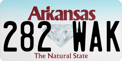 AR license plate 282WAK