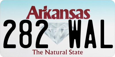AR license plate 282WAL