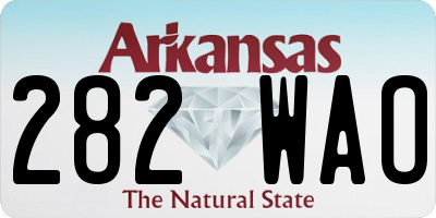 AR license plate 282WAO