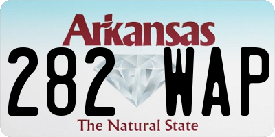 AR license plate 282WAP