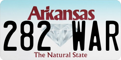 AR license plate 282WAR
