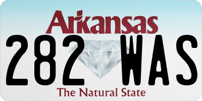 AR license plate 282WAS