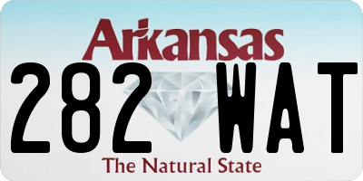 AR license plate 282WAT