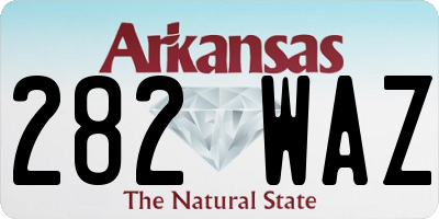 AR license plate 282WAZ