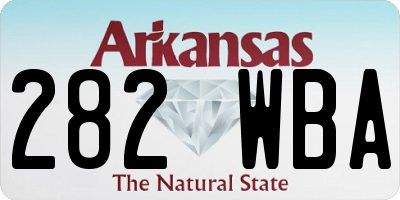 AR license plate 282WBA