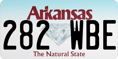 AR license plate 282WBE