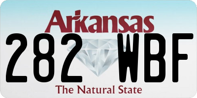 AR license plate 282WBF