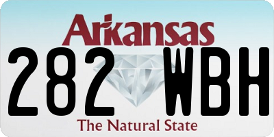 AR license plate 282WBH