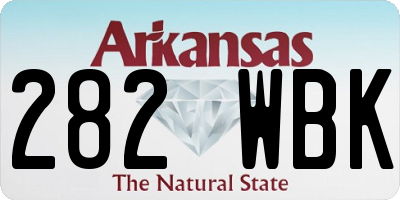 AR license plate 282WBK