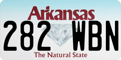 AR license plate 282WBN