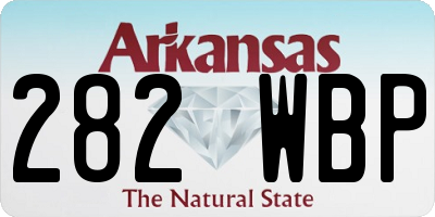 AR license plate 282WBP