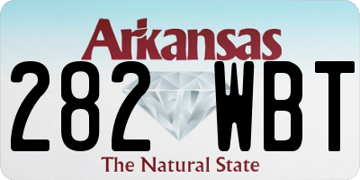 AR license plate 282WBT