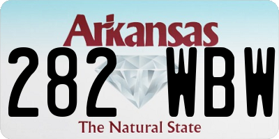 AR license plate 282WBW