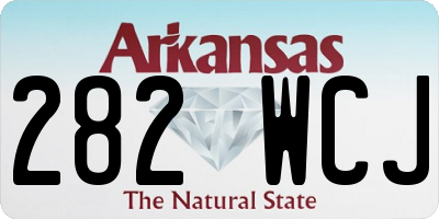 AR license plate 282WCJ