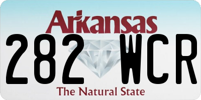 AR license plate 282WCR