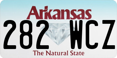 AR license plate 282WCZ
