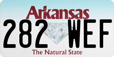AR license plate 282WEF