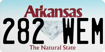 AR license plate 282WEM