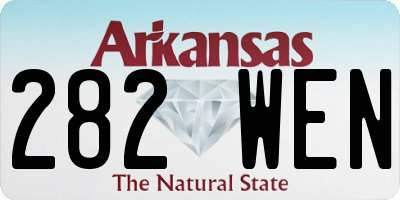 AR license plate 282WEN