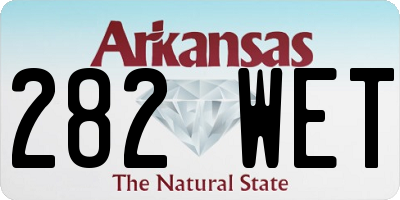 AR license plate 282WET
