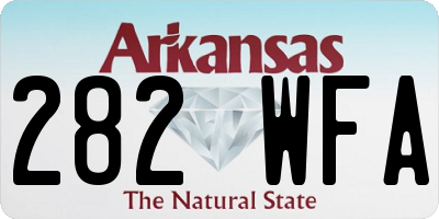AR license plate 282WFA