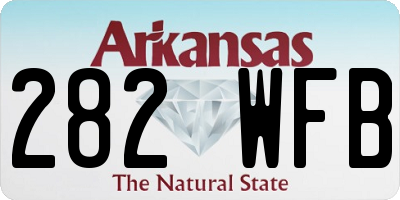 AR license plate 282WFB