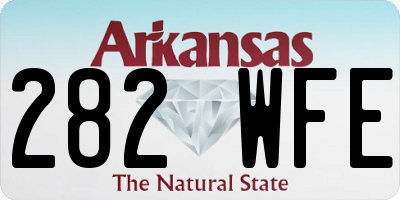 AR license plate 282WFE
