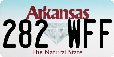 AR license plate 282WFF