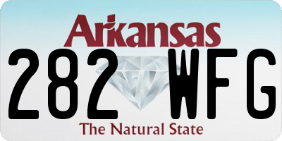 AR license plate 282WFG