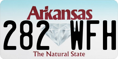 AR license plate 282WFH
