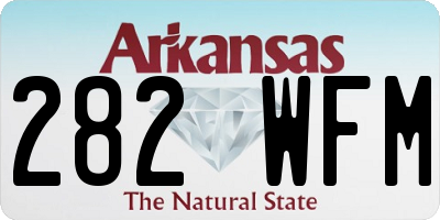 AR license plate 282WFM