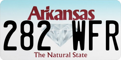 AR license plate 282WFR