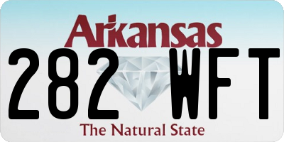 AR license plate 282WFT