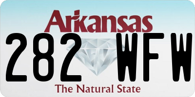 AR license plate 282WFW