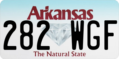 AR license plate 282WGF