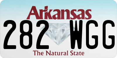 AR license plate 282WGG