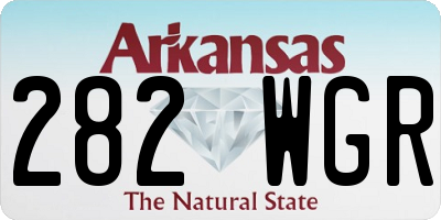 AR license plate 282WGR