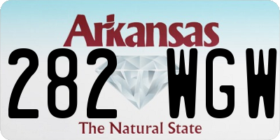 AR license plate 282WGW