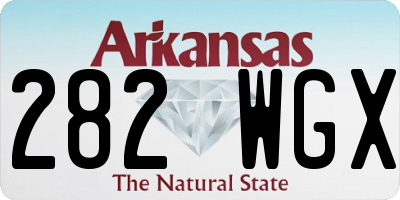 AR license plate 282WGX