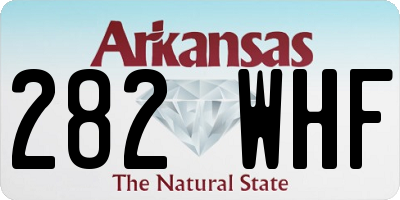 AR license plate 282WHF