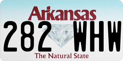 AR license plate 282WHW