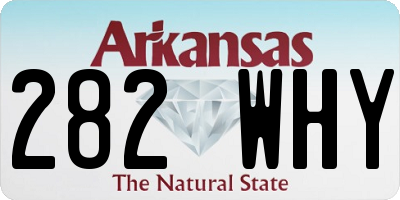 AR license plate 282WHY
