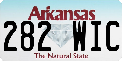 AR license plate 282WIC