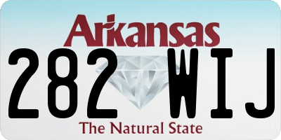 AR license plate 282WIJ