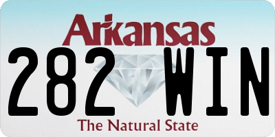 AR license plate 282WIN