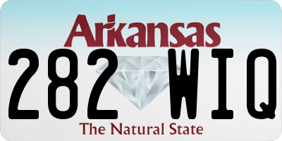 AR license plate 282WIQ