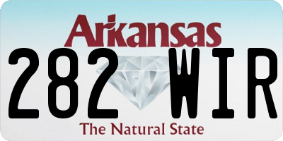 AR license plate 282WIR