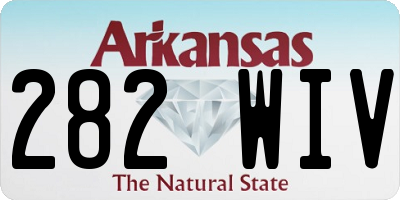 AR license plate 282WIV